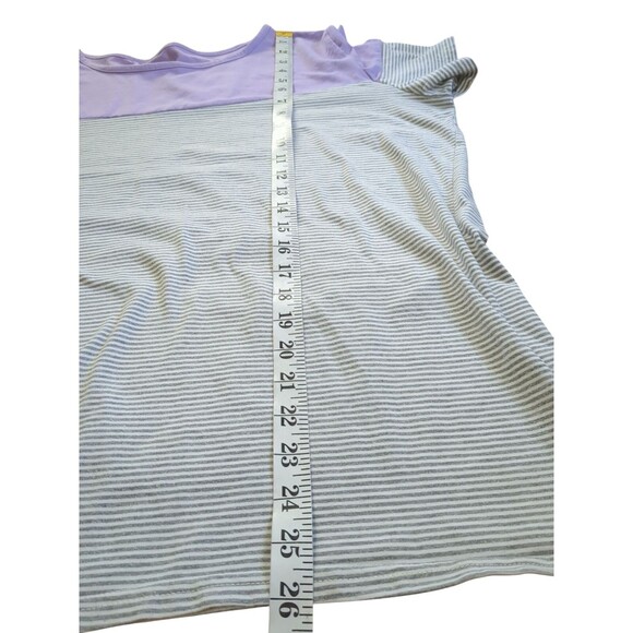 Unbranded Women Short Sleeve Tunic 2 XL Purple ,Grey & White - Picture 4 of 7